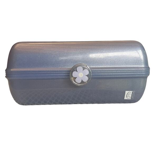 Caboodles On-the-Go Girl Makeup Case Organizer with Mirror Blue Sparkle Travel - Picture 3 of 13